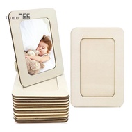 12PCS DIY Wood Picture Frames Unfinished Solid Wood Photo Picture Frames Standing Photo Frames For 4