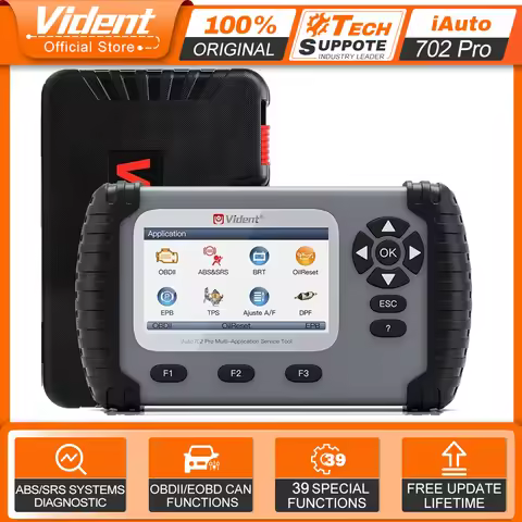VIDENT iAuto702 Pro Car Diagnostic Tool ABS SRS Enginer Scanner 39 Special OBD2 code reader Live Dat