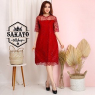 BROTHER CLOT-DRESS TILLE BRUKAT NATAL MODEL TERBARU 2021 2022 / KEBAYA DRES PENDEK PESTA / KEBAYA PESTA LENGAN PENDEK / PAKAIAN BAJU WANITA DRES JUMBO/DRES BIG SIZE KEBAYA TRADISIONAL KEBAYA WISUDA ALEA / BRUKAT KOREA BIGSIZE / BRUKAT JUMBO