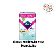 Libresse Sensitiv Slim Wings 24cm (3 x 16s)