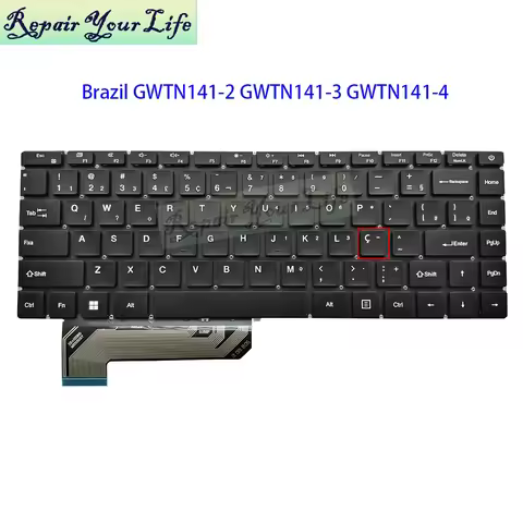GWTN141 6 10 Spanish PT-BR Brazilian Backlit Keyboard For Gateway GWTN141-5 GWTN141-2 2BL GWTN141-3 