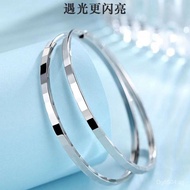 999Women's Hoop Earrings High-end Round Hoop Popular Large Hoop Pure Silver New Earrings Hoop Earrin