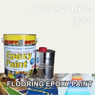 921 DOVE WHITE ( 5L ) HEAVY DUTY EPOXY WATERPROOF FLOOR PAINT . HEAVY DUTY 4+1 [ Include Hardener ] CAT LANTAI FLOORING