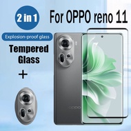 2 in 1 OPPO Reno 11 5G Tempered Glass Screen Protector For OPPO Reno 11 F 10 Pro Plus 4G 5G Screen P