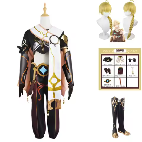 Game Genshin Impact Kong Cosplay Costume Sora Kong Cosplay Traveler Aether Halloween Party Outfit Wi