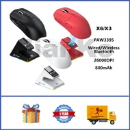 Attack Shark X6 / X3 Tri Mode Wireless Gaming Mouse (2.4G / USB-C Wired / Bluetooth)