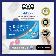 Alcon AIR OPTIX plus Hydraglyde Silicone Hydrogel Monthly Contact Lenses (3 pcs) + [FREE 1 pc]