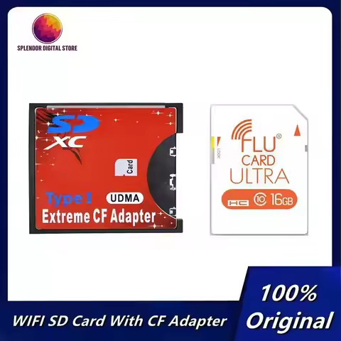 High Quality Wifi SD Card 32GB 16GB With Extreme CF Aadapter Standard Compact Flash Type I Memory Co