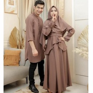 Ready Stok Os Couple Baju Gamis Muslim Syar'I Murah Terbaru Riri Promo