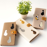 支援全型號 手帳型手機殼【刺繡 背對貓 2】皮革 貓 iPhone Android A143I