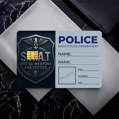 Funny Police Credit Card Debit Card Waterproof Sticker Bank Bus Card Protective Film Sticker