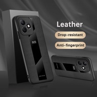 Casing for Huawei Honor X8d 4G HonorX8d Phone Case Leather Acrylic Carbon Fiber Soft Silicone Edges 