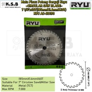 MATA /CIRCULAW SAW BLADE 7 1/ 4"X40T / 185mmX1.6mmX40T /RYU AC-BD193