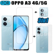 OPPO A3 Tempered Glass 3 in 1 Screen Protector for OPPO A3X A3 X Tempered Glass with Camera Lens Gla
