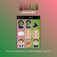 Wicked Movie [Glinda Elphaba Fiyero] Fanart Merch Sticker Sheet