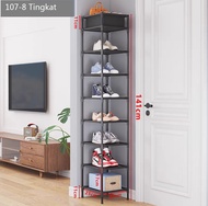 Inaso Rak Susun Sudut Sepatu Stainless Steel Tempat Penyimpanan Sandal Buku Kabinet Ruang Tamu HRS10