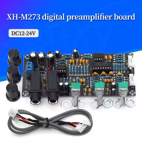 PT2399 Digital Microphone Amplifier Board Reverberation Karaoke Reverb Amplifier NE5532 Pre-Amplifie