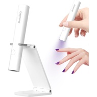 UV Light for Gel Nails, Denabuty Mini U V LED Nail Lamp Handheld with Stand, Portable Nail Dryer Rec