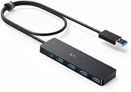 Anker 4-Port USB 3.0 Ultra Slim Data Hub 2ft Extended Cable for Macbook, Mac Pro/mini, iMac, Surface Pro, XPS, Notebook PC, USB Flash Drives, Mobile HDD, and More