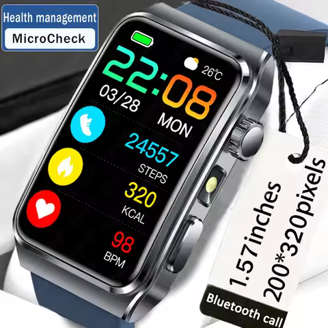 2025 New Health Management Smart Watch Micro Check Blood Fat Custom DIY Dials LED Flashlight 100+ Sp