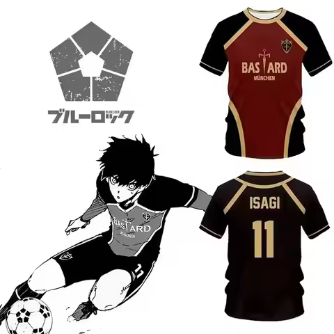Blue Lock Jersey Futsal Pattern Vl Replika Anime Bastard Munich Summer Men'S And Women'S 3Dt Shirt C