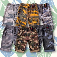 LELONG TUTUP KEDAI Seluar Askar Pendek Budak Shortpant Camouflage Army Print Corak Askar Harian Kasu