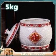 rice dispenser 5kg  ceramic lagyanan ng bigas 5 kilos Airtight rice storage container porcelain big 