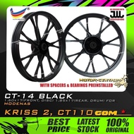 RIM MOTOSIKAL COMSTAR SPORT RIMS CT-14 1.60X17(DISC,F) 1.85X17(DRUM,R) FOR MODENAS KRISS-2, CT110 BL