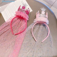 SEPTEMBER Birthday Hairband Headdress Party Props Funny Happy Birthday Crown Mesh Sequin Headwear Ha