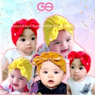 GASYIL Pearl Rabbit Ribbon Baby Turban newborn baby ciput/ Baby Turban/ Baby Girl Turban/