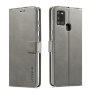 For Samsung Galaxy A21S Magnetic Retro Flip Wallet Case Leather Phone Cover Bags Coques with Stand C