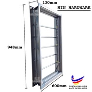 HIN Metal Window Frame 6D1L 7D1L 8D1L EG 0.8mm x 130mm x 42mm / Frame Tingkap Nako 6D1L 7D1L 8D1L