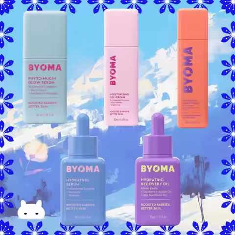 BYOMA Boosted Barrier Hydrating Recovery Oil Hydrating Serum Moisturizing Gel Cream Phyto Mucin Glow