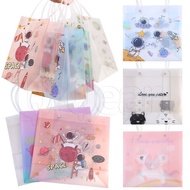 PVC Cartoon Graffiti Gift Bags - Transparent Present Packaging Handbag - Plastic Shopping Wrap Tote 