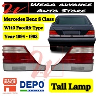 Mercedes Benz S Class W140 Facelift Rear Tail Lamp Light 1994 - 1998 New