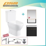 Two Piece Toilet Bowl / Close Coupled Design Bathroom Water Closet Toilet WC Cabinet Package CWC605