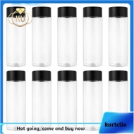 10Pcs 400Ml/13.5Oz Plastic Juice Bottle Transparent Coarse Cereals Storage Container Beverage Bottle