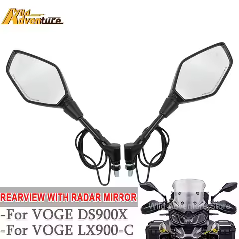 Rearview With Radar Mirror Side Mirrors For LONCIN For VOGE DS900X LX900-C Motorcycle Scooter Mirror