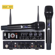 Wireless Microphone System Single Cordless Microphone Set Black Metal for Karaoke Home Church