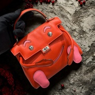 【精選天菜】HERMES KELLY DOLL 9T火焰橘拼8W唇膏粉 全新商品