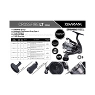Fishing Reel - Daiwa Crossfire LT 2026 3BB Airdrive Tough Digigear 1000 2000 2500 3000
