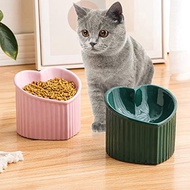 Ceramic Raised Cat-Bowls,Tilted Elevated Food or Water Bowls,Stress Free,Backflow Prevention,Dishwasher Microwave Safe