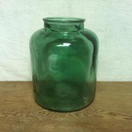 【找不到勿下標】WH8466【四十八號老倉庫】全新 早期 台灣 綠色 氣泡 醬菜甕 玻璃甕 瓶 罐 高21cm 降價