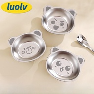 LUOLV Children Food Container, 316 Stainless Steel Cute Bear Design Kid Meal Bowl, Portable 350ML Ca