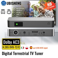 DVB-T2 H.265 HEVC Digital Set Top Box 1080P Dolby AC3 HD TV Decoer UBISHENG U12 DVB C Mini Tuner With AV output for HD/Old TV Henyi
