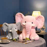 Simulation Elephant Cartoon Baby Elephant Doll Doll Pillow Birthday Gift Leaf Elephant Doll