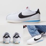 NIKE CORTEZ WHITE BLACK 白黑 水藍 男款阿甘鞋 DM4044-100