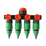 1/2" 3/4" 1" Hose Splitters Irrigation System 4-way Water Hose Connector 16mm Quick Connector Garden Tap Connector