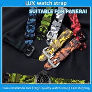 [NO LOGO] Apply To PANERAI Camouflage Silicone Watch Strap 20mm 22mm 24mm 26mm