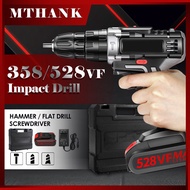 588vf Hammer Impact Drill Screwdriver Rechargeable Cordless Electric Hand Drill Power Tools 2 Speed 